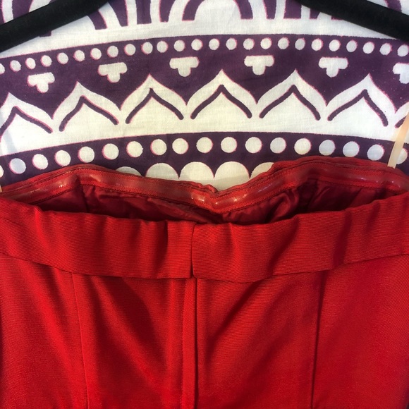 Forever 21 Formal Strapless Mini Dress Red Bow Ribbon XS - Picture 5 of 7